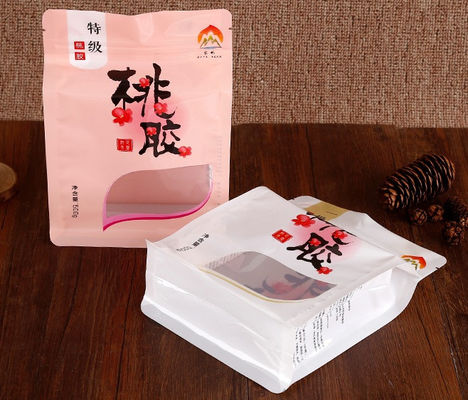 High Quality Food Grade Dried Fruit  Flat Bottom Stand Up Bag