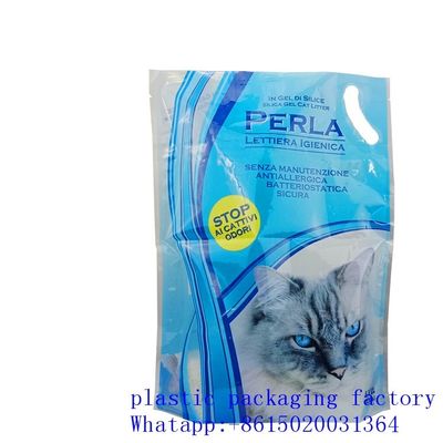 Flat Bottom Cat Litter Packaging Bag With Handle