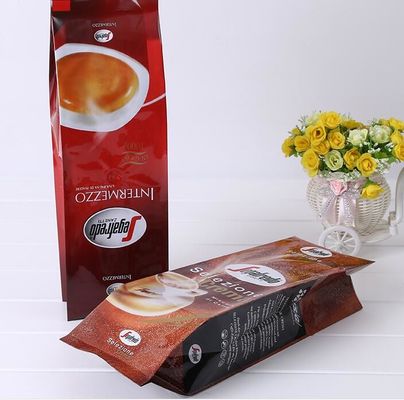 Customized Printing Food Grade Coffee Plastic Packaging Bag With Valve Zipper
