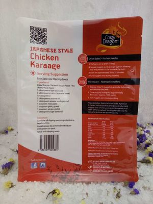 Custom Stand Up Salmon Shrimp Fish Fillet Frozen Food Bag With Zipper