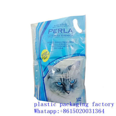 Flat Bottom Cat Litter Packaging Bag With Handle