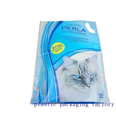 Flat Bottom Cat Litter Packaging Bag With Handle