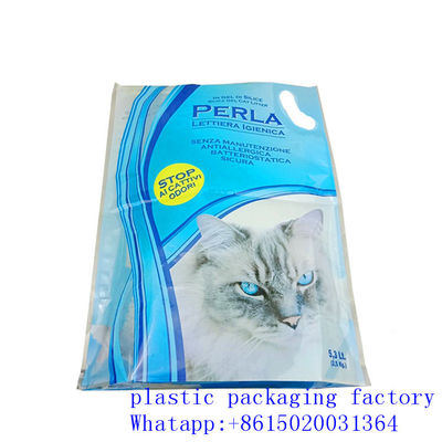 Flat Bottom Cat Litter Packaging Bag With Handle