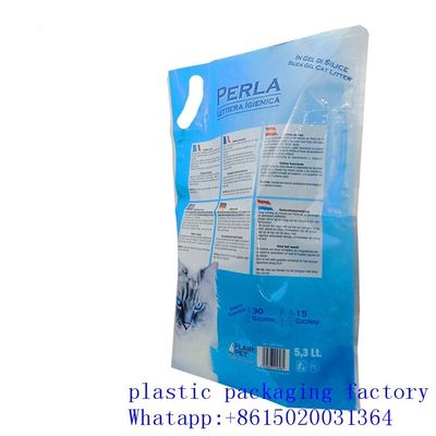 Flat Bottom Cat Litter Packaging Bag With Handle