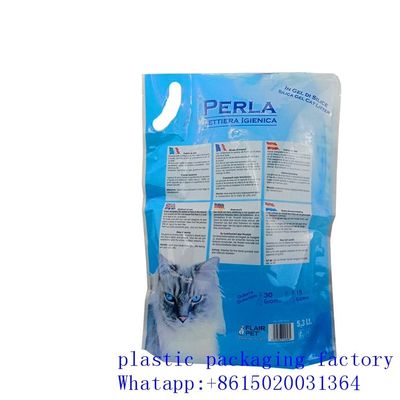 Flat Bottom Cat Litter Packaging Bag With Handle