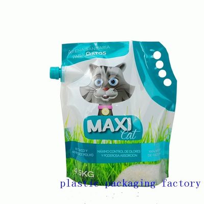 Bentonite Cat Litter Plastic Bags Have Plastic Handles And Spouts